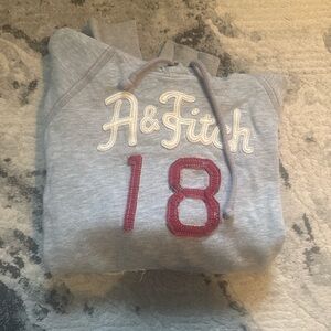 Abercrombie & Fitch Gray Hoodie with Red Detail